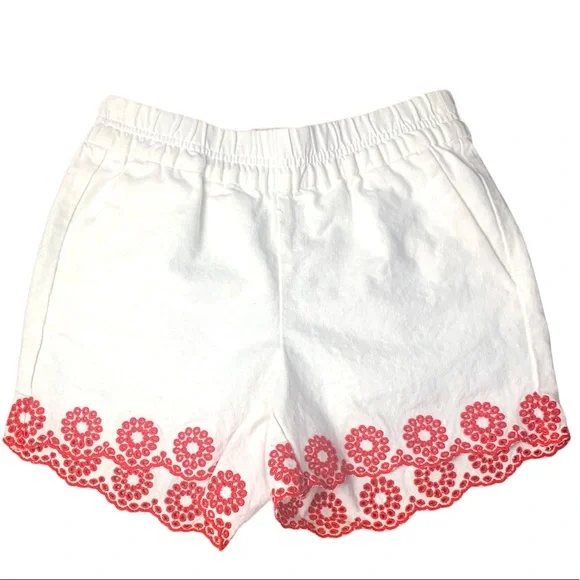 J Crew NWOT Linen/Cotton Scalloped Embroidered Eyelet Lace Boho Shorts s… - Picture 2 of 10